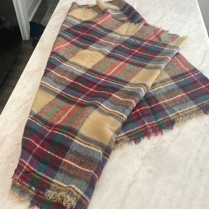 Plaid infinity scarf